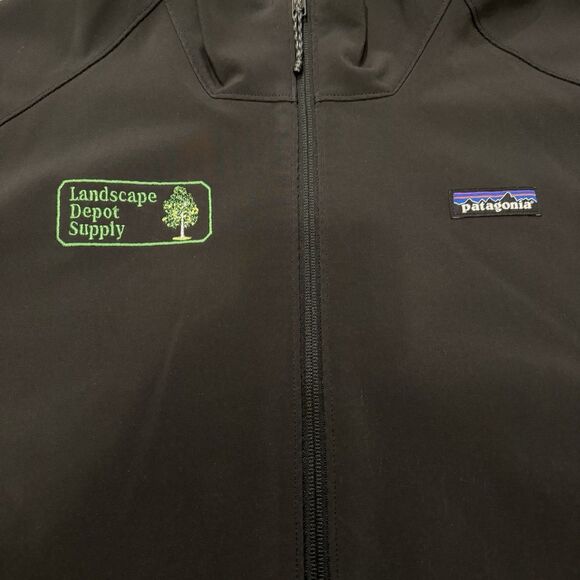 Patagonia Adze Jacket Mens XL Black Windbloc Softshell Full Zip Pockets Logo - Picture 10 of 11